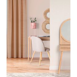 Bamboe spiegel en natuurlijke spiegel, 72 x 8 x 64 cm | cirkels