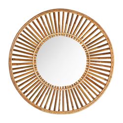 Bamboo mirror and natural mirror, 90 x 4 x 90 cm | arteaga