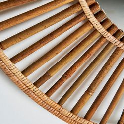 Bamboo mirror and natural mirror, 90 x 4 x 90 cm | arteaga