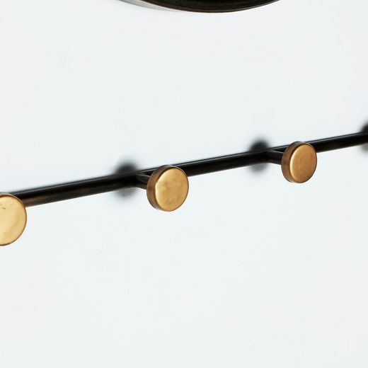 IJzeren spiegel en zwarte en gouden spiegel, 50 x 5 x 63 cm | Vische