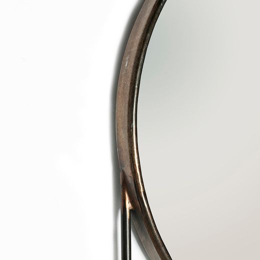 IJzeren spiegel en zwarte en gouden spiegel, 50 x 5 x 63 cm | Vische
