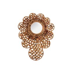 Espejo de paja trenzada en marrón, 45 x 1 x 58 cm | Blair