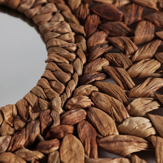 Espejo de paja trenzada en marrón, 45 x 1 x 58 cm | Blair