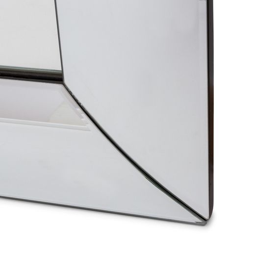 Miroir mural en bois argenté, 103x75 cm