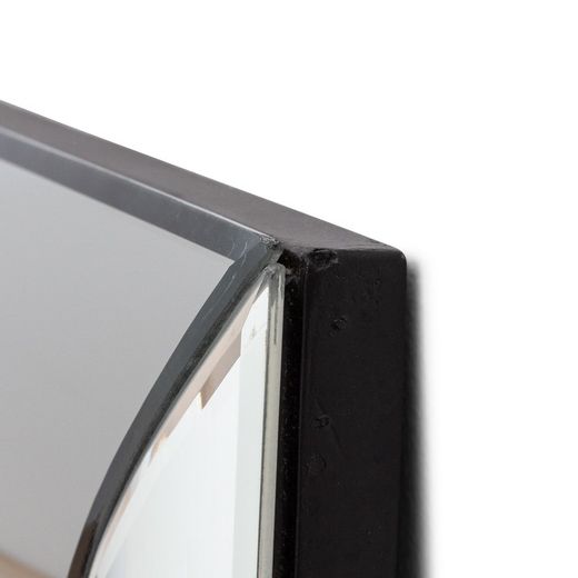 Miroir mural en bois argenté, 103x75 cm