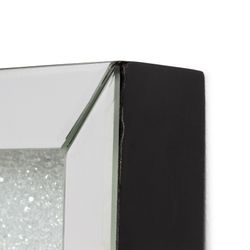 Miroir mural en bois argenté, 60x90 cm