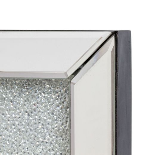 Miroir mural en bois argenté, 60x90 cm