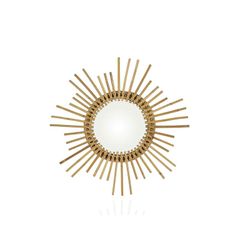 Espejo de pared de ratán, Ø65 cm