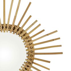 Espejo de pared de ratán, Ø65 cm