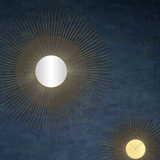 Espejo de pared en color oro, Ø76x1 cm