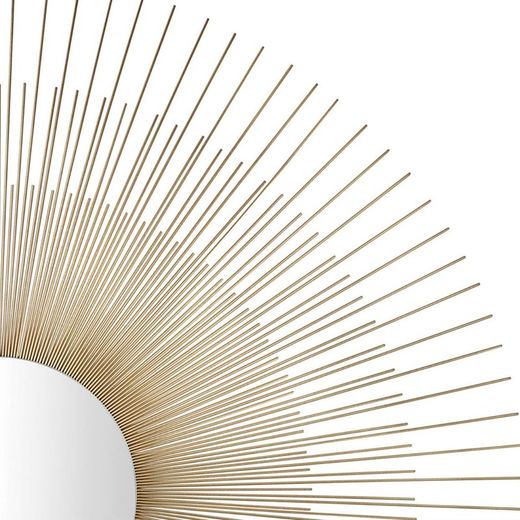 Espejo de pared en color oro, Ø76x1 cm