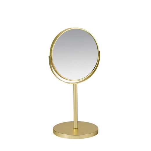 Espejo de pie de metal en dorado, 18,5 x 15 x 34,5 cm | Metal