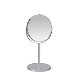 Espejo de pie de metal en plateado, 18,5 x 15 x 34,5 cm | Metal
