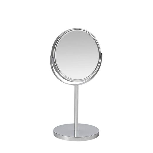 Espejo de pie de metal en plateado, 18,5 x 15 x 34,5 cm | Metal