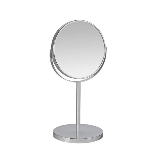 Espejo de pie de metal en plateado, 18,5 x 15 x 34,5 cm | Metal