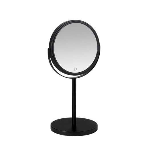 Espejo de pie x7 de metal en negro mate, 18,5 x 15 x 34,5 cm | Metal