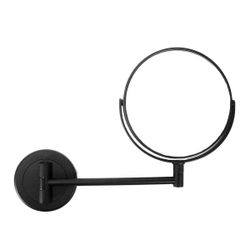 Espejo extensible de metal en negro, 17 x 17 x 26,5 cm | Metal