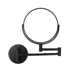 Espejo extensible de metal en plateado, 17 x 17 x 26,5 cm | Metal