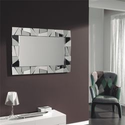 Miroir mural rectangulaire. Cadre miroir en relief 120 x 77 x 3,5 cm