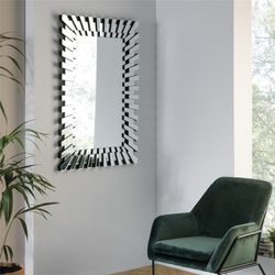 Espejo de Pared Rectangular con Marco de Espejos 120x80x3,9 cm