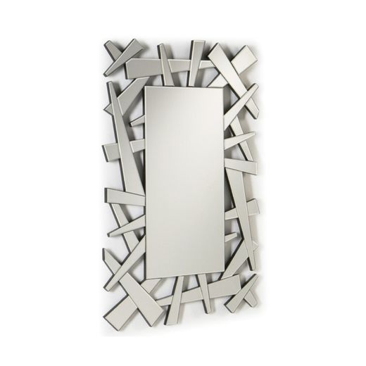 Miroir mural rectangulaire. Cadre de miroirs en relief 120 x 76 x 1,9 cm