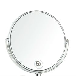 Extendable round mirror x5 Chrome Magnification, Ø17cm