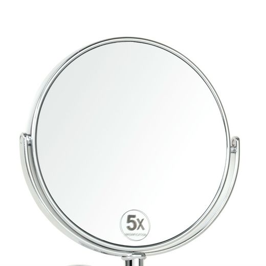 Extendable round mirror x5 Chrome Magnification, Ø17cm