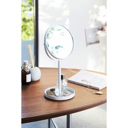 Vanity mirror made of steel and mirror in white, 33 x 17.5 x 14 cm | Tower