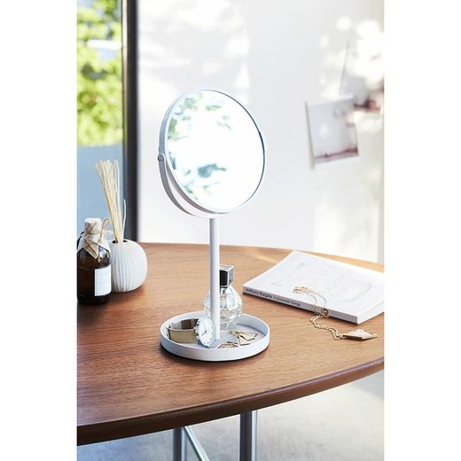 Vanity mirror made of steel and mirror in white, 33 x 17.5 x 14 cm | Tower