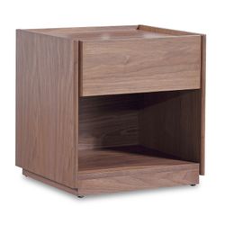 ESSEN | Mesa de cabeceira em madeira de castanho 50 x 45 x 51 cm