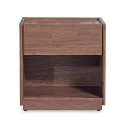 ESSEN | Mesa de cabeceira em madeira de castanho 50 x 45 x 51 cm