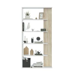 Shelving 6 shelves in white, 90 x 25 x 180 cm