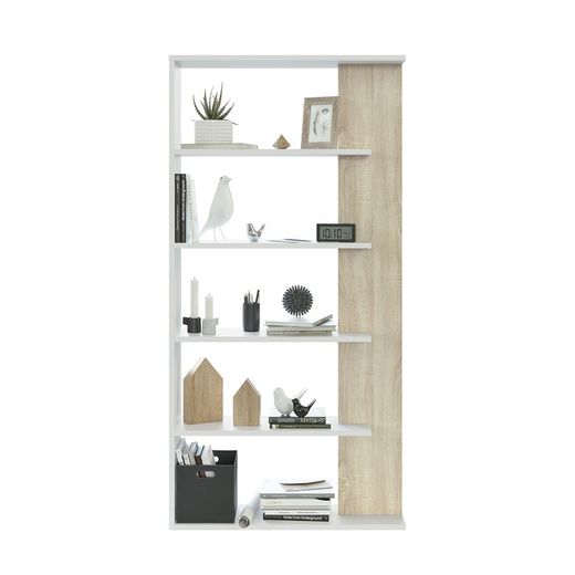 Shelving 6 shelves in white, 90 x 25 x 180 cm