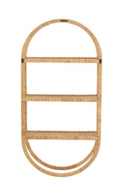 Natural Cane Oval Hanging Shelf, 56x19.5x110 cm