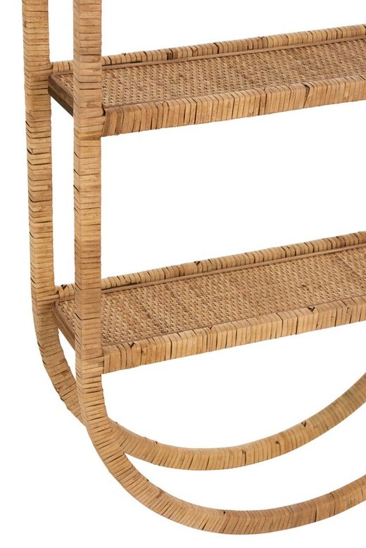 Natural Cane Oval Hanging Shelf, 56x19.5x110 cm