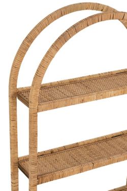 Natural Cane Oval Hanging Shelf, 56x19.5x110 cm