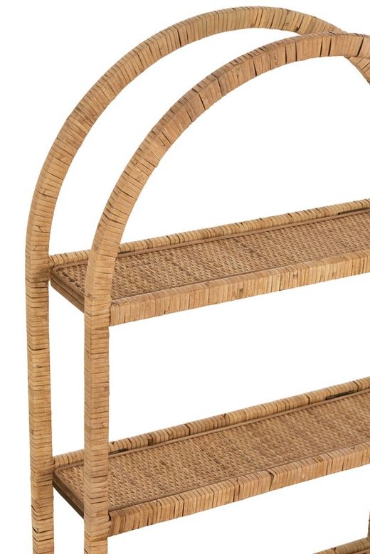 Natural Cane Oval Hanging Shelf, 56x19.5x110 cm