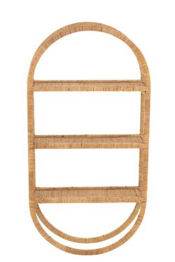 Natural Cane Oval Hanging Shelf, 56x19.5x110 cm