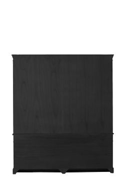 Étagère en bois noir/naturel avec échelle, 200 x 41 x 232,5 cm
