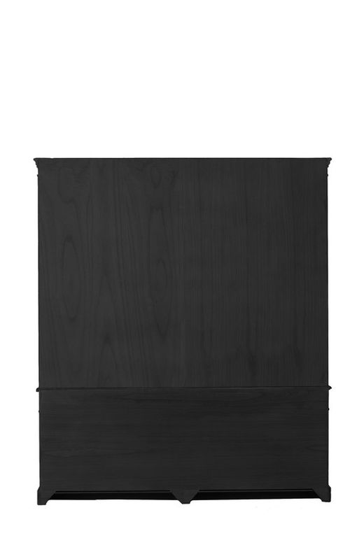 Étagère en bois noir/naturel avec échelle, 200 x 41 x 232,5 cm