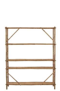 Prateleira de bambu natural, 160x40x195 cm