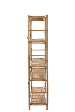 Prateleira de bambu natural, 160x40x195 cm