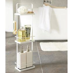 White steel bathroom shelf, 18 x 12 x 67 cm | Tower