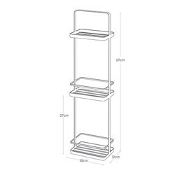 White steel bathroom shelf, 18 x 12 x 67 cm | Tower