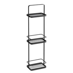 Black steel bathroom shelf, 18 x 12 x 67 cm | Tower