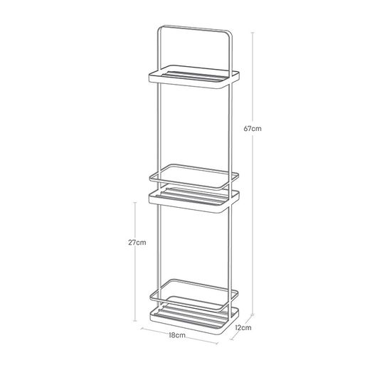 Black steel bathroom shelf, 18 x 12 x 67 cm | Tower