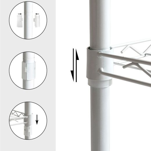 White iron shelf, 56 x 35 x 120 cm | Klaus