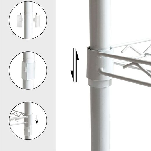 Scaffale in ferro bianco, 56 x 35 x 160 cm | Klaus