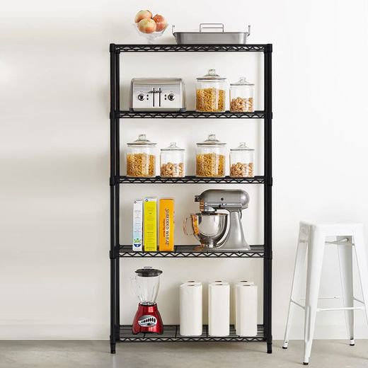 Scaffale in ferro nero, 56 x 35 x 160 cm | Klaus