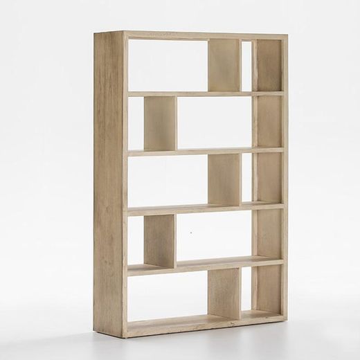 Etagère en bois blanc, 120x34x180 cm